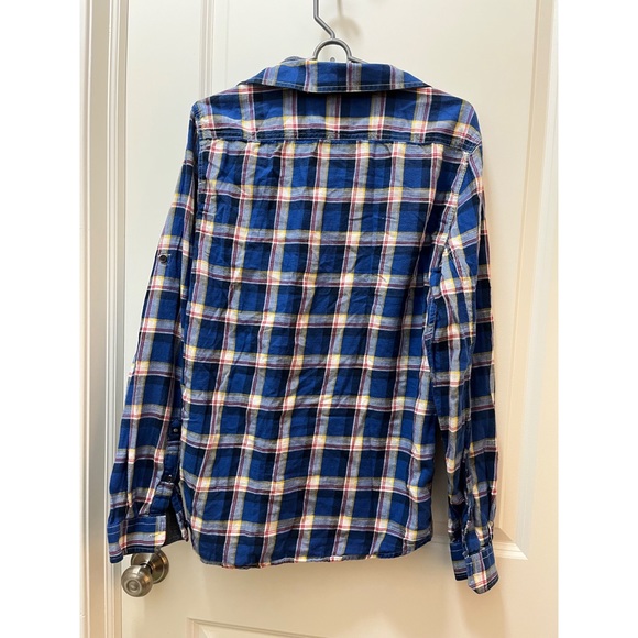 Brand New Men’s Buffalo David Bitton Blue Flannel Button Up Size Large - Picture 2 of 8